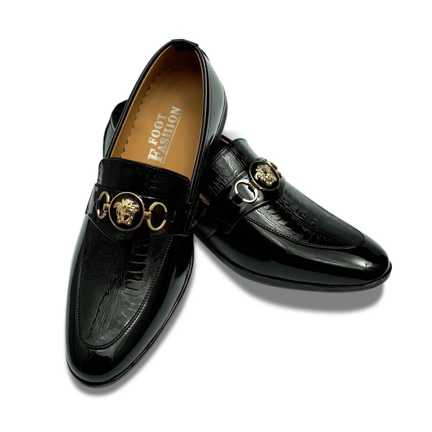 Black jaguar Patent Shoes -46TROM