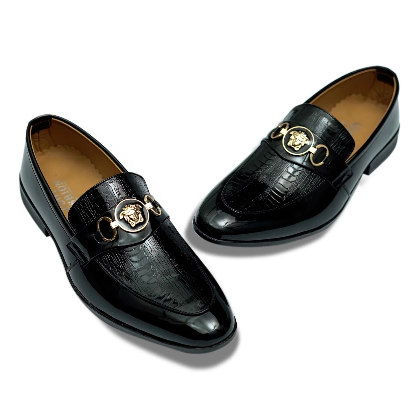 Black jaguar Patent Shoes -46TROM