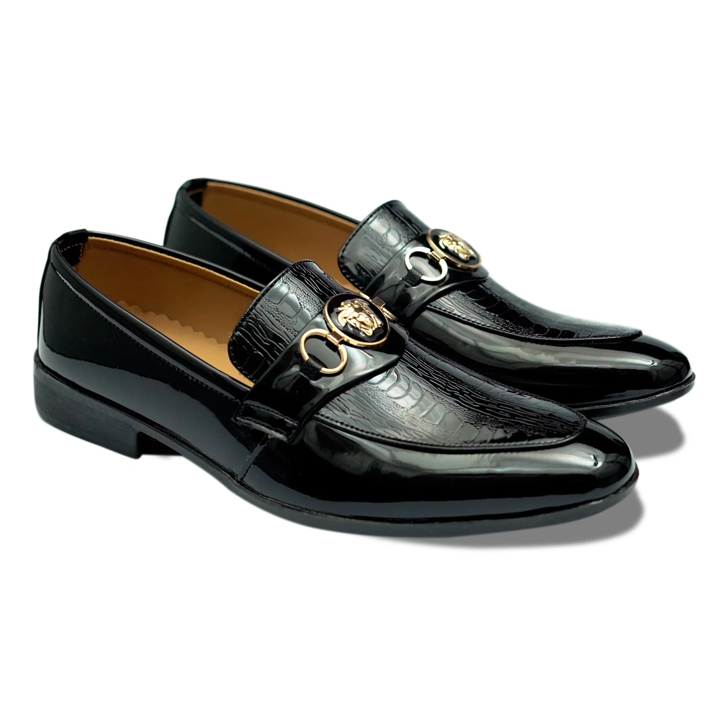 Black jaguar Patent Shoes -46TROM